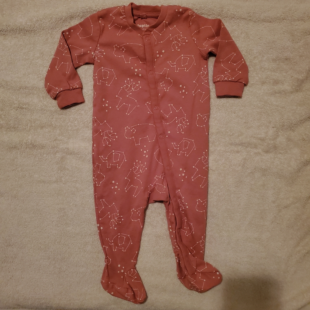 (6/$12) 2-6m Kids One Piece - Pink Animal Print